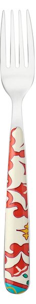 Forchette da tavola 6 Pezzi Linea FLOWER&LEMON in acciaio inox 18/10 AISI 420 205 mm di Altissima qualit� lavabili in lavastoviglie colore Rosso Mattone multicolor