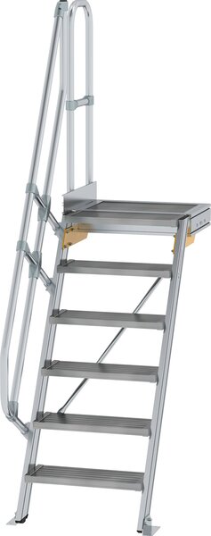 Scala in alluminio con piattaforma 60° 300366