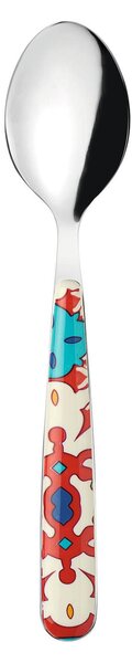 Cucchiaio da tavola 6 Pezzi Linea FLOWER&LEMON in acciaio inox 18/10 AISI 420 205 mm di Altissima qualit� lavabili in lavastoviglie colore Rosso Mattone multicolor