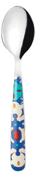 Cucchiaio da tavola 6 Pezzi Linea FLOWER&LEMON in acciaio inox 18/10 AISI 420 205 mm di Altissima qualit� lavabili in lavastoviglie colore blu multicolor