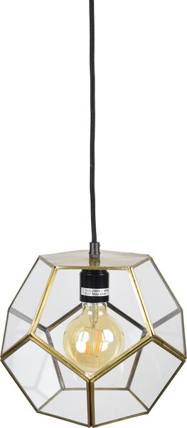 Lampada a sospensione Geo1 Ø20 x 20 in ottone anticato