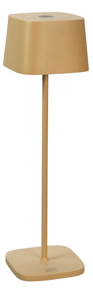 Konstsmide 7814-330 Lampada da tavolo USB Capri | color sabbia | per interni | senza fili | 2700K/3000K | fino a 20 ore di autonomia della batteria | 10 x 10 x 36 cm