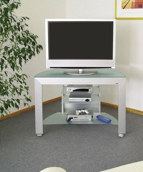 Porta TV Cubo 100 in alluminio anodizzato Plasma Dimensioni 100x51xh72 cm da 29 a 36 pollici