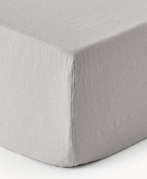 Lenzuolo con angoli boxspring in lino lavato Airy