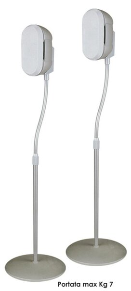 Coppia di supporti a Piantana per casse acustiche dolby surround regolabile in altezza