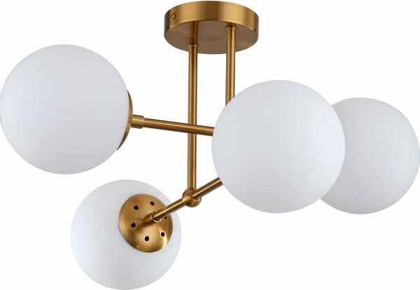Lampada a sospensione Roma oro-bianca 4xE14x40W in metallo, dimensioni: 30x56x56 cm, IP20, Light Prestige
