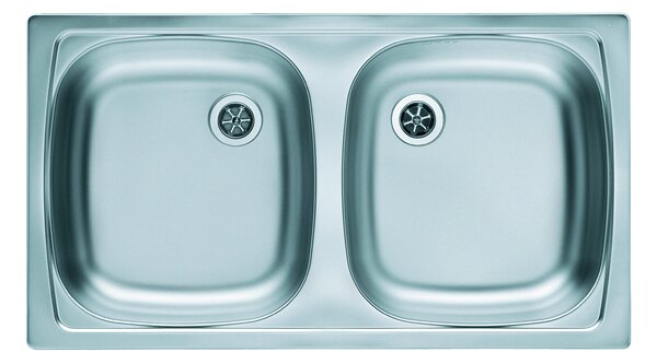 Lavello in acciaio inox ALVEUS Basic 160 satinato 780x435x0,6 mm 1039144