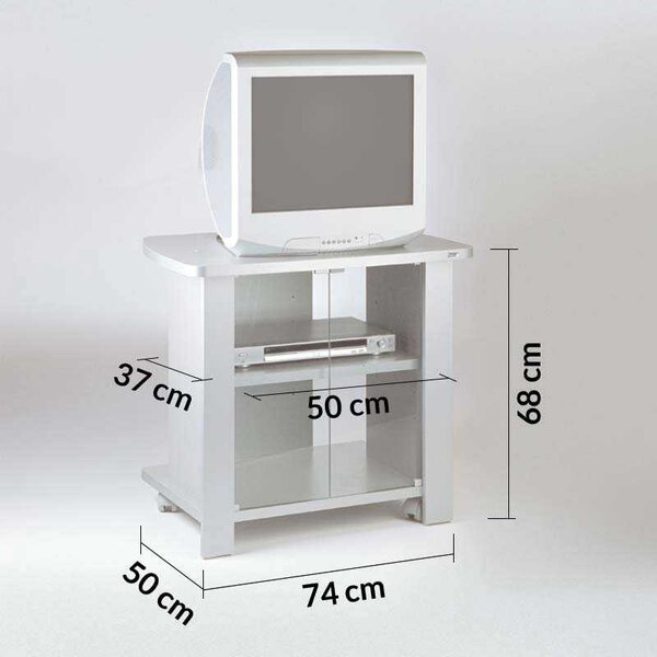 Porta TV Kleo Larg 74 Tecnidea Plasma da 20 in vetro piani in ciliegio