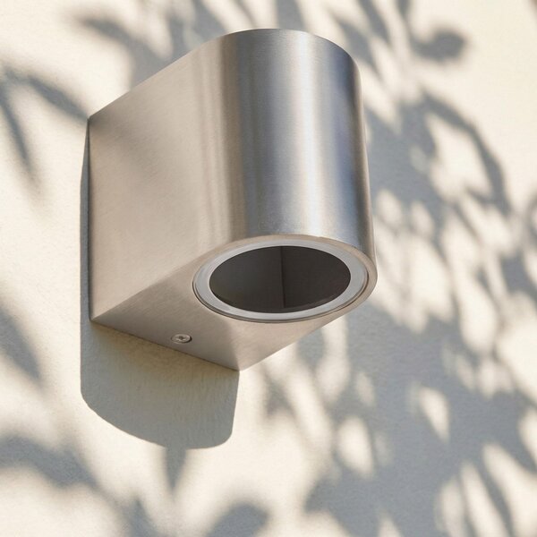 Lampada da parete per esterni Maxkomfort 1267-SN1 1x GU10 IP44 Alluminio con effetto acciaio inox