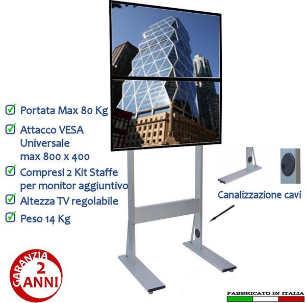 Maxi Piantana x 2 Schermi 52pollici