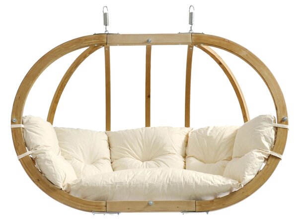 Amazonas sedia doppia sospesa senza struttura Globo Royal Chair natura 176 x 118 x 72 cm; bianco, AZ-2030850