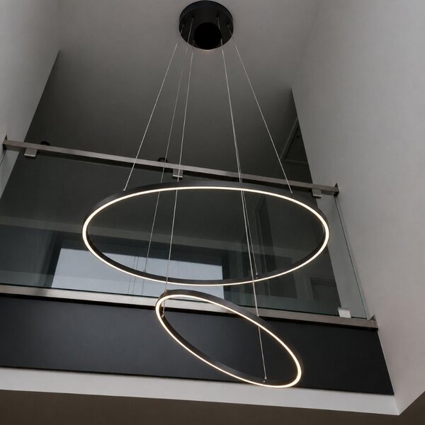 S.luce Ring 100 LED luce a sospensione diretta o indiretta 5m bianco rotondo