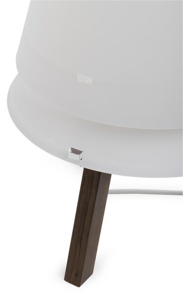 Lampada da tavolo con paralume in Polypropylene, struttura in legno LUCIO 35x35x50 h cm legno colore noce