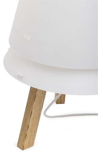Lampada da tavolo con paralume in Polypropylene, struttura in legno LUCIO 35x35x50 h cm legno colore frassino