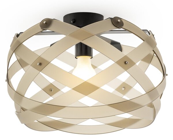Lampadario a sospensione NUCLEA Piccolo �40 x h24cm - Peso 1,5 kg Supporto in Metallo Paralume in metacrilato Fum� Marrone Satinato