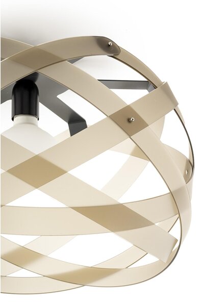 Plafoniera da soffitto NUCLEA Media �53 x h 30cm - Peso 2,4 kg Supporto in Metallo Paralume in metacrilato Fum� Marrone Satinato