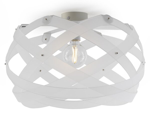 Plafoniera da soffitto NUCLEA Media �53 x h 30cm - Peso 2,4 kg Supporto in Metallo Paralume in metacrilato Trasparente Satinato
