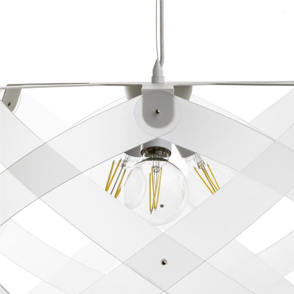 Lampadario a sospensione NUCLEA MAXI 3 Luci � 67x h 30 cm - Peso 4,4 kg Supporto in Metallo Paralume in metacrilato Trasparente Satinato