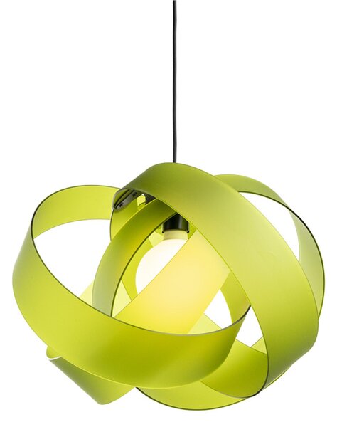 Lampadario a sospensione NUVOLA MAXI 1 Luce � 54x h 36 cm - Peso 3,5 kg 70W E27 HGS, 15 W LED Supporto in Metallo Paralume in metacrilato Verde Chiaro Satinato
