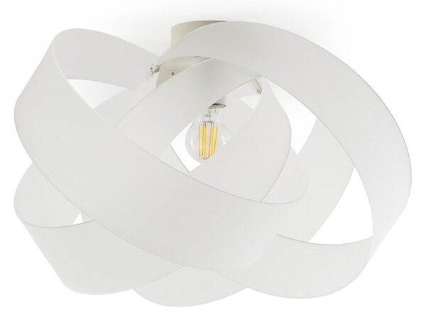 Plafoniera da soffitto NUVOLA 1 Luce � 54x h 31 cm - Peso 3,5 kg 70W E27 HGS, 15 W LED Supporto in Metallo Paralume in metacrilato Trasparente Satinato