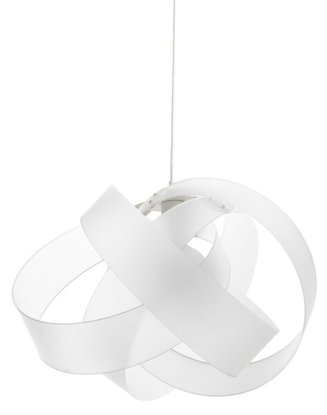 Lampadario a sospensione NUVOLA MAXI 1 Luce � 54x h 36 cm - Peso 3,5 kg 70W E27 HGS, 15 W LED Supporto in Metallo Paralume in metacrilato Trasparente Satinato