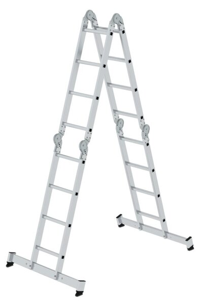 Scala multiuso a 4 sezioni con pioli nivello® traverse 4x4