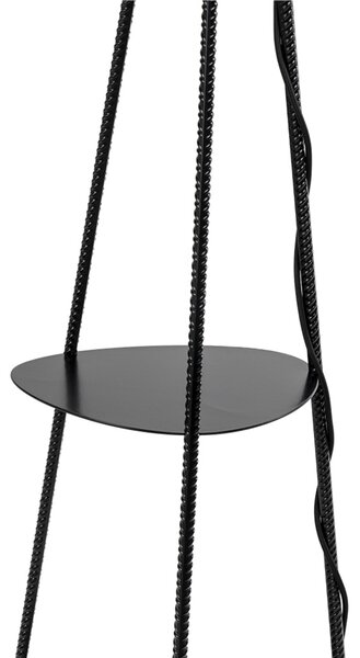 Lampada da terra e ripiano portaoggetti STONE � 46xh180 cm Struttura in metallo e ripiani portaoggetti verniciato Nero