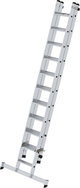 Scaletta a 2 sezioni con traversa nivello® 1x11 + 1x10 gradini