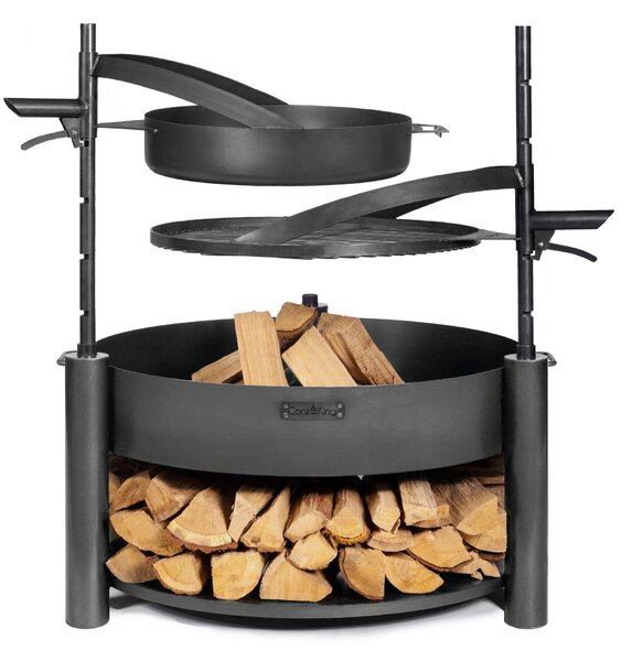Braciere MONTANA X Ø80cm + griglia Ø60cm + padella Cucina da esterno Barbecue Giardino