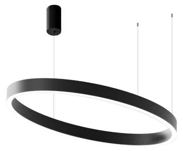 Lampadario moderno gea luce criseide s1p ovale fcrsn8o led nero alluminio silicone - Gea Luce