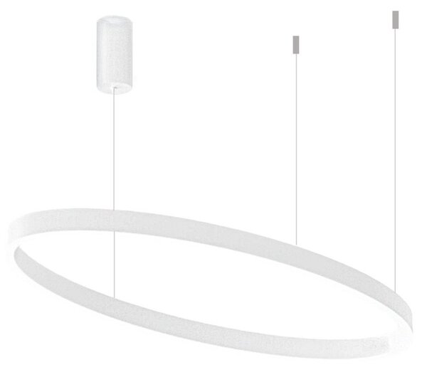 Lampadario moderno gea luce criseide s1p ovale fcrsb8o led bianco alluminio silicone - Gea Luce