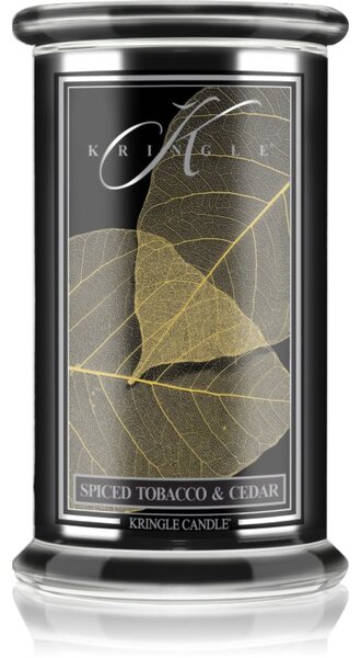Kringle Candle Spiced Tobacco & Cedar candela profumata 623 g