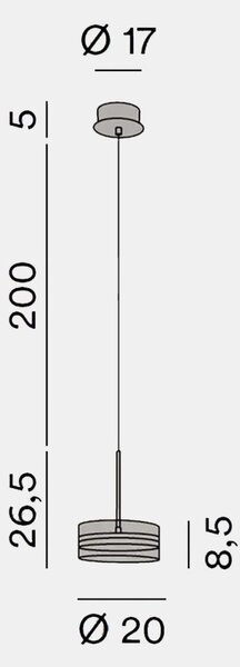 Lampadario perenz aere 8216 b lc led 3000k led 748lm bianco - Perenz