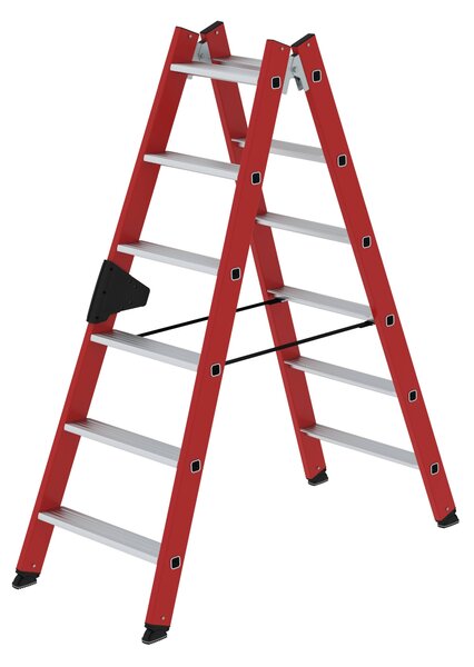 Scaletta accessibile da entrambi i lati Gradini in vetroresina/alluminio 2x6