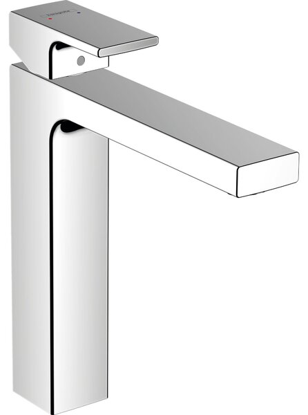 Hansgrohe Vernis Shape Mitigeur monocommande pour lavabo 190 avec vidage à tirette en métal, chromé, 71590000, 71590000