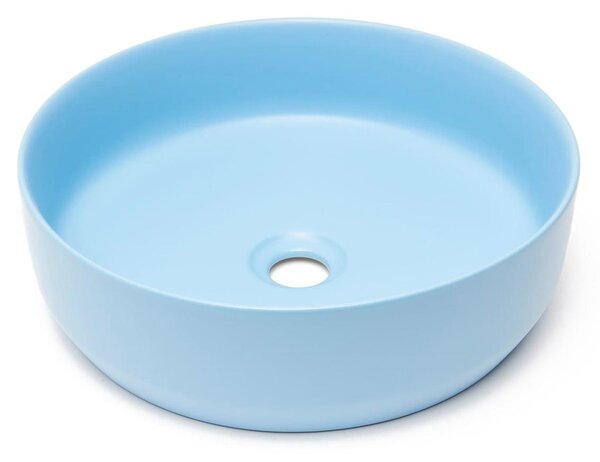 Lavabo SAT LOFTY Ø 39cm x 12h con scarico a scomparsa, blu opaco