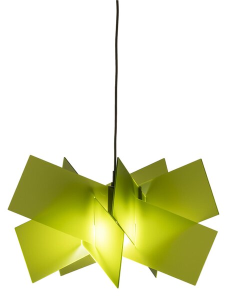 Lampadario a sospensione in Cristallo Acrilico KARTIKA SMALL �56x h36 cm peso 2,1 kg supporto in metallo in metacrilato Verde Chiaro Satinato