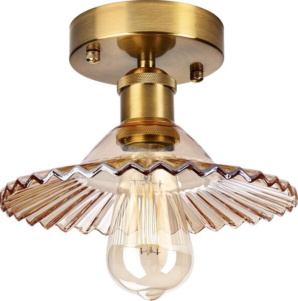 Plafoniera TRISH 1xE27/15W/230V oro/beige fumé