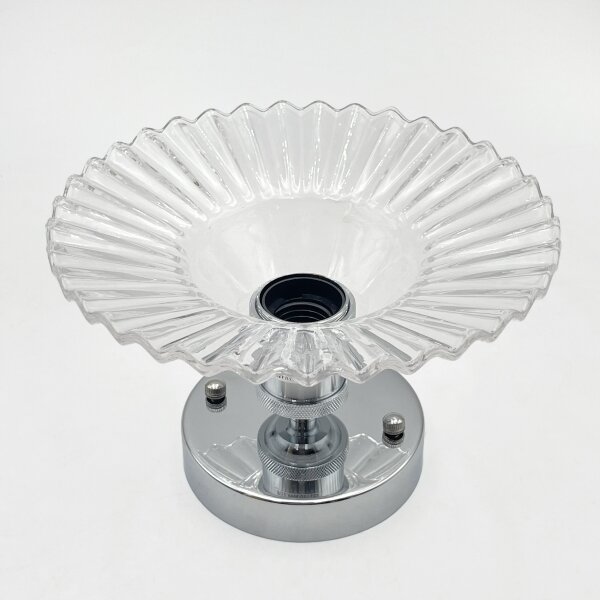 Lampadario a soffitto TRISH 1xE27/15W/230V cromo lucido/trasparente