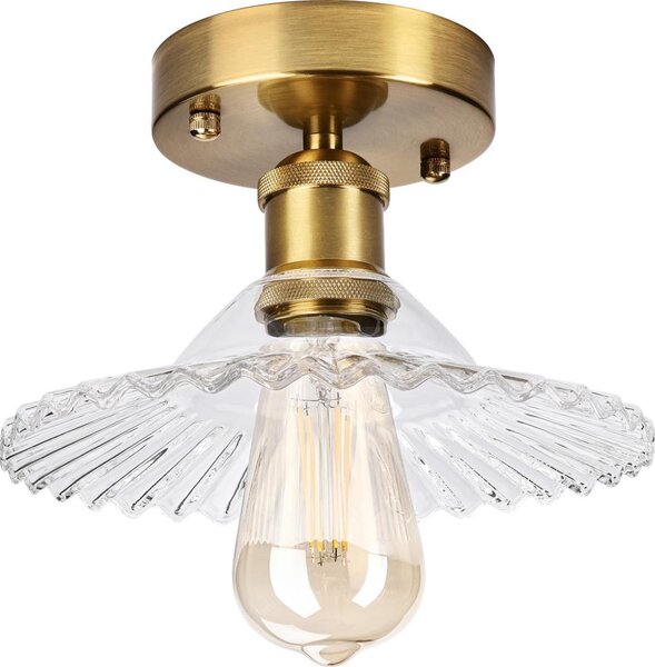 Lampadario a plafone TRISH 1xE27/15W/230V oro/trasparente