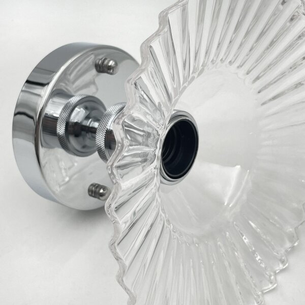 Lampadario a soffitto TRISH 1xE27/15W/230V cromo lucido/trasparente