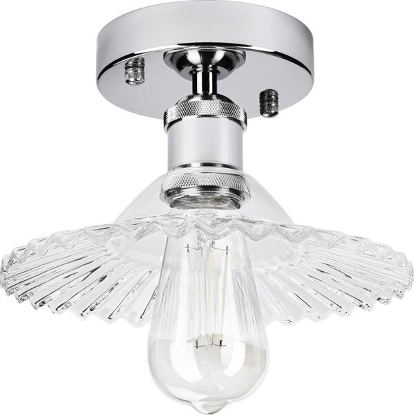 Lampadario a soffitto TRISH 1xE27/15W/230V cromo lucido/trasparente
