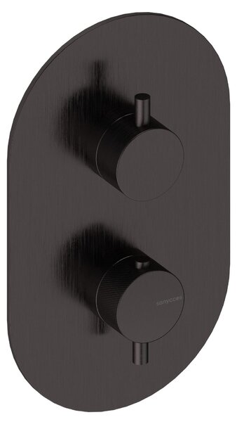 SANYCCES LOOP K Miscelatore doccia incasso a 2-3 vie con termostato, nero metallizzato