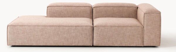 Chaise loungue componibile in misto lino Lennon