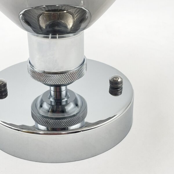Plafoniera da soffitto TRISH 1xE27/15W/230V cromato lucido/nero fumé