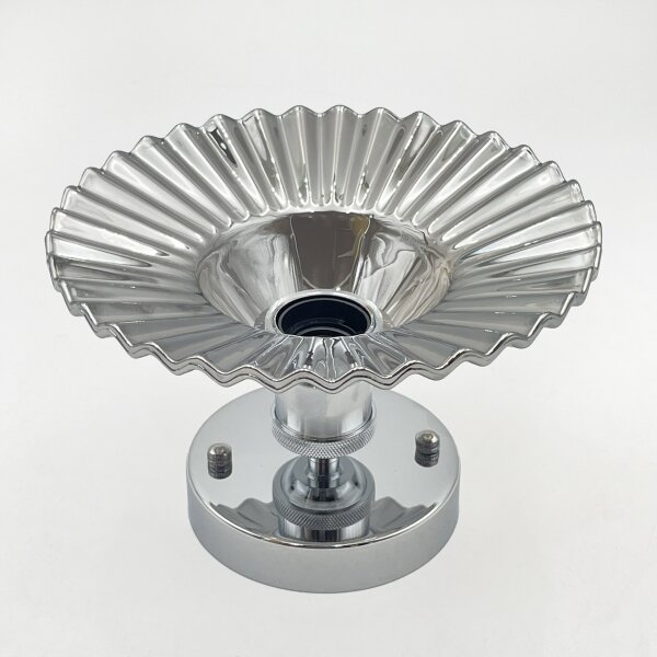 Plafoniera da soffitto TRISH 1xE27/15W/230V cromato lucido/nero fumé