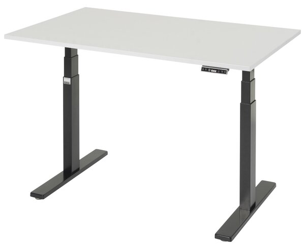 Scrivania RAU adlatus 100 1250x800x650-1300 con piano in M, nero