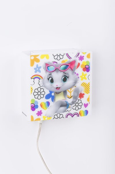 Applique Miaonight Snapcat Milady,design Emporium realizzato in Cristallo acrilico , metallo, misure 15x6x15 cm