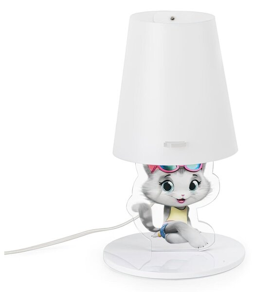 Abatjour Buffylux Milady,design Emporium realizzato in Polypropylene , cristallo acrilico, misure 18x18x34 cm