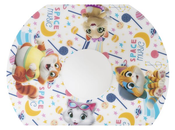 Plafoniera Miaoplaf Snapcat 44 Gatti,design Emporium realizzato in Cristallo acrilico, misure 42.5x42.5x10.5 cm
